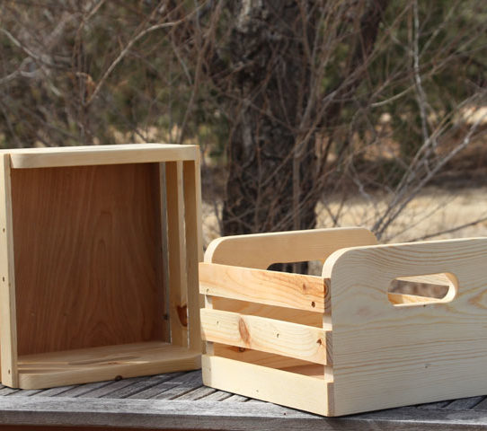Homemade Pine Crates, Home Built Workshop