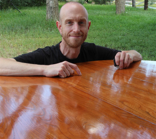 Refinish a dining table, Home Built Workshop