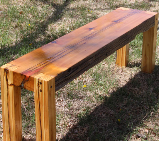 Reclaimed Wood Bench, Home Built Workshop