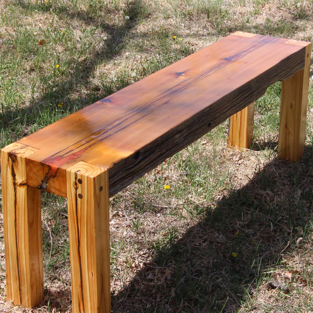 Reclaimed Wood Bench, Home Built Workshop