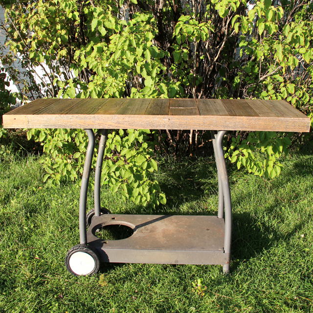 Reclaimed wood Grill and BBQ cart