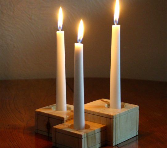 Wooden Candle holder by Home Built Workshop