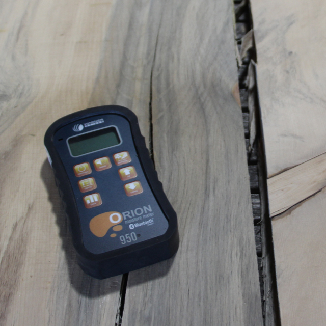Checking wood moisture content
