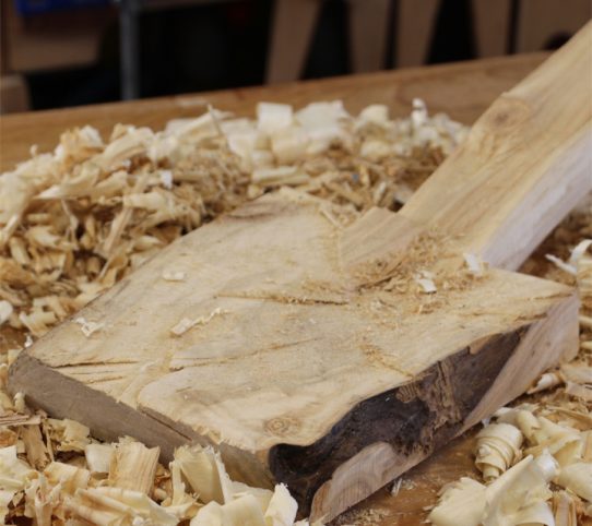 Hand Carving a Giant Wooden Spatula