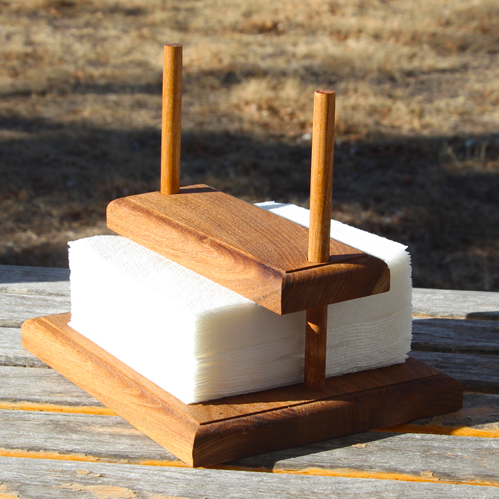 making a DIY wooden napkin holder