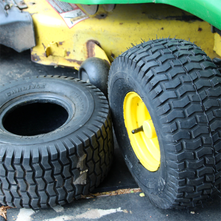 how to change lawn mower tires