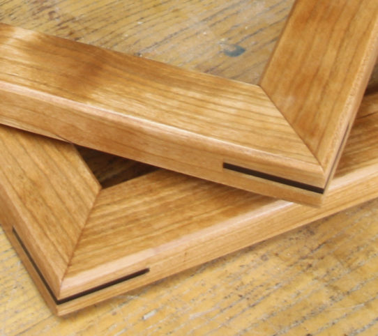 Cherry Picture Frames with Maple and Walnut Splines