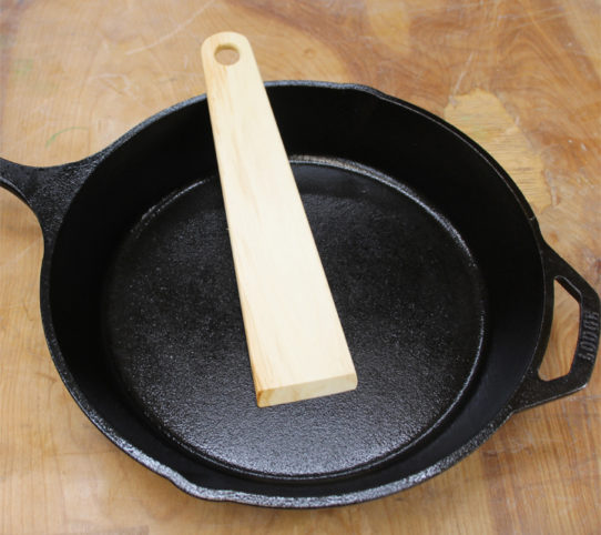 How to make a wooden spatula for use on a cast iron pan by Home Built Workshop