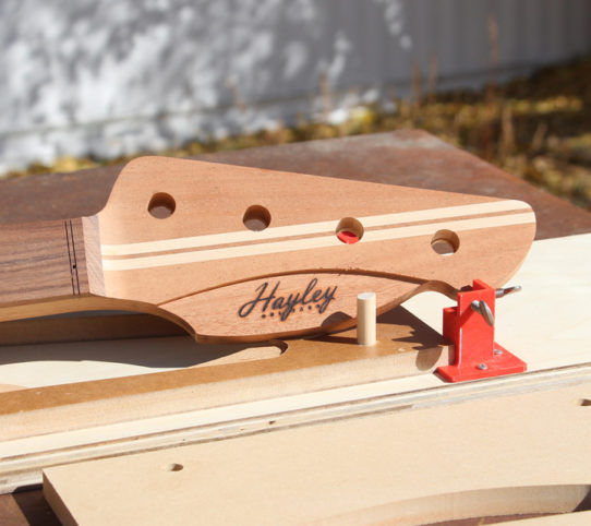 Headstock shaping jig with 3D printed parts by Home Built Workshop