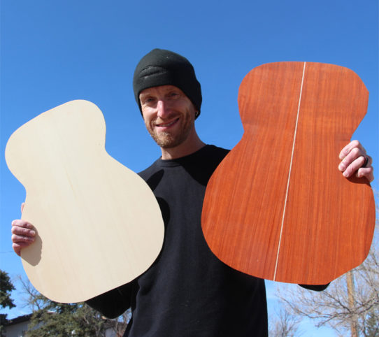 Making the plates for an acoustic guitar