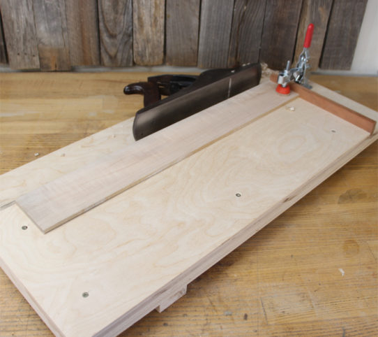 build a hand plane shooting board for guitar building