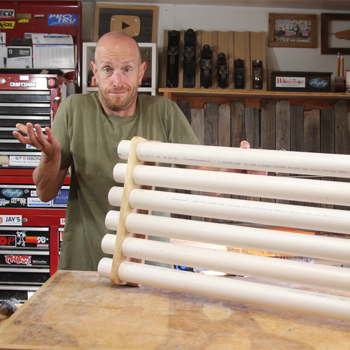 Creative workshop storage ideas, Use PVC Pipe to store long items