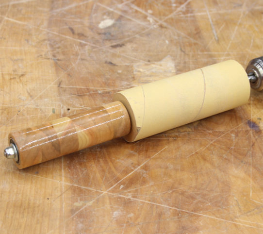 making a homemade rolling pin sander for building guitars