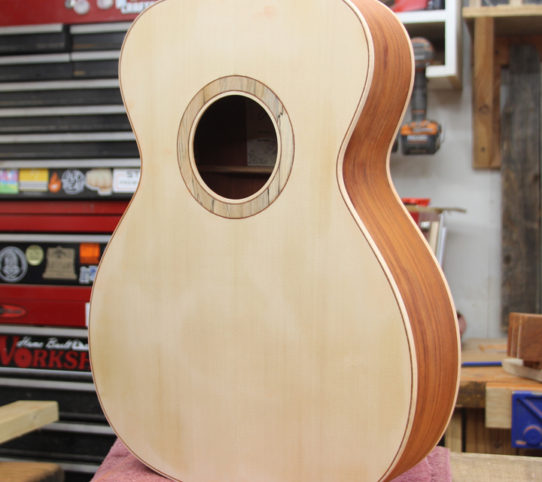 Installing Wooden Binding on my handmade acoustic guitar