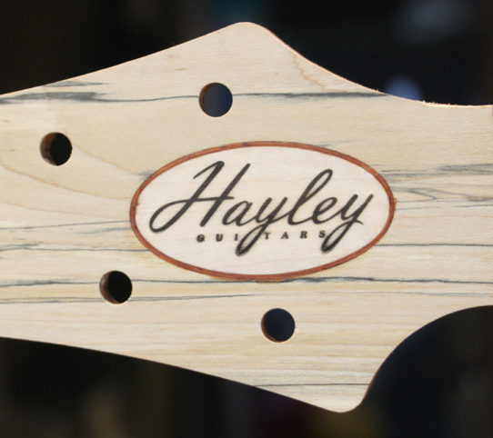 Making a custom headstock logo inlay