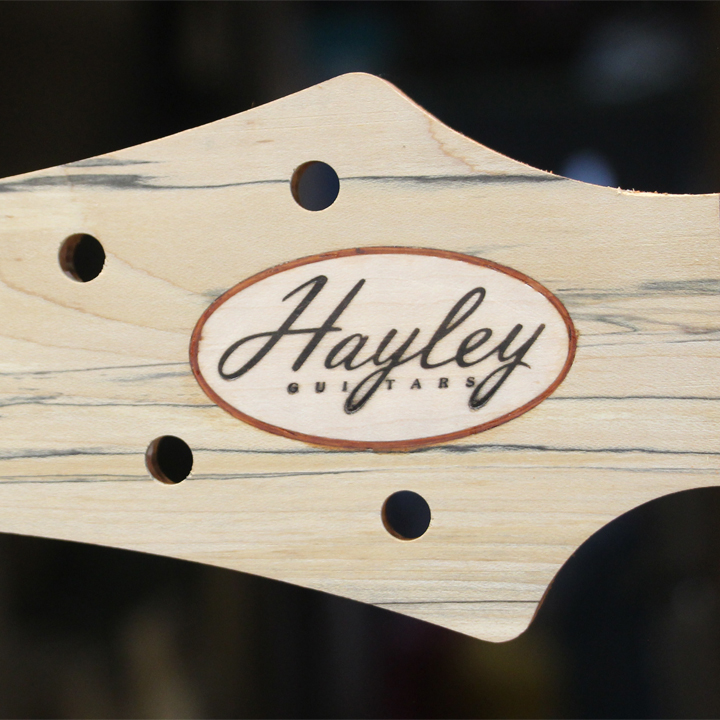 Making a custom headstock logo inlay