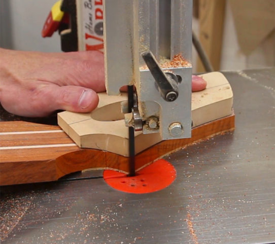 Routing the headstock shape on my acoustic guitar