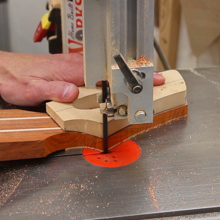 Routing the headstock shape on my acoustic guitar
