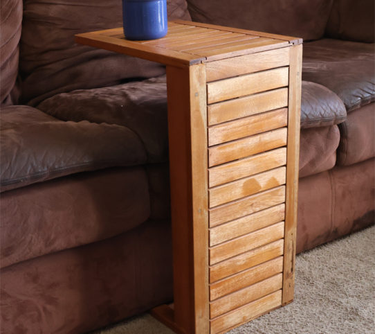 Building a couch side table from repurposed wood