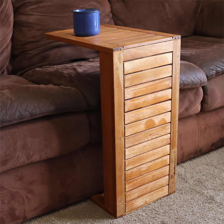 Building a couch side table from repurposed wood