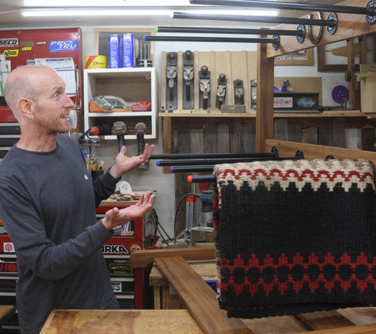 DIY Horse Show Pad and saddle blanket storage rack