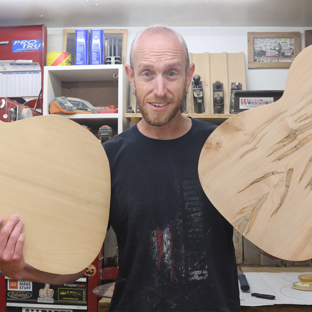 Jointing the plates for an acoustic guitar