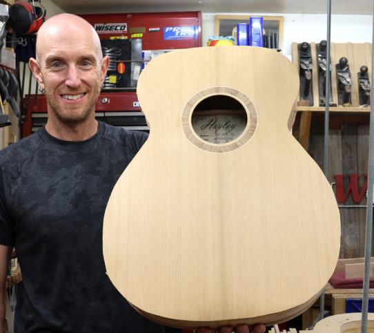 Closing the box on this acoustic guitar by Home Built Workshop