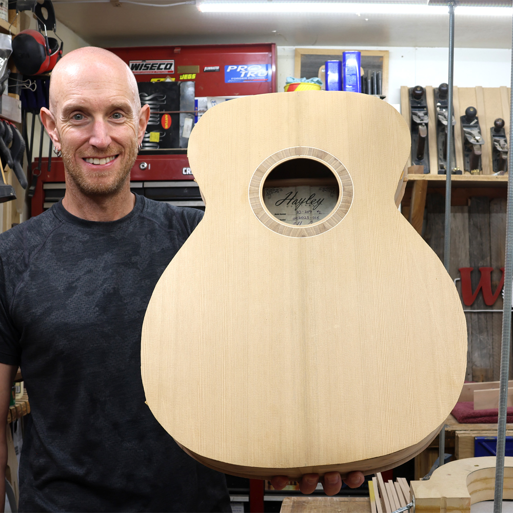 Closing the box on this acoustic guitar by Home Built Workshop