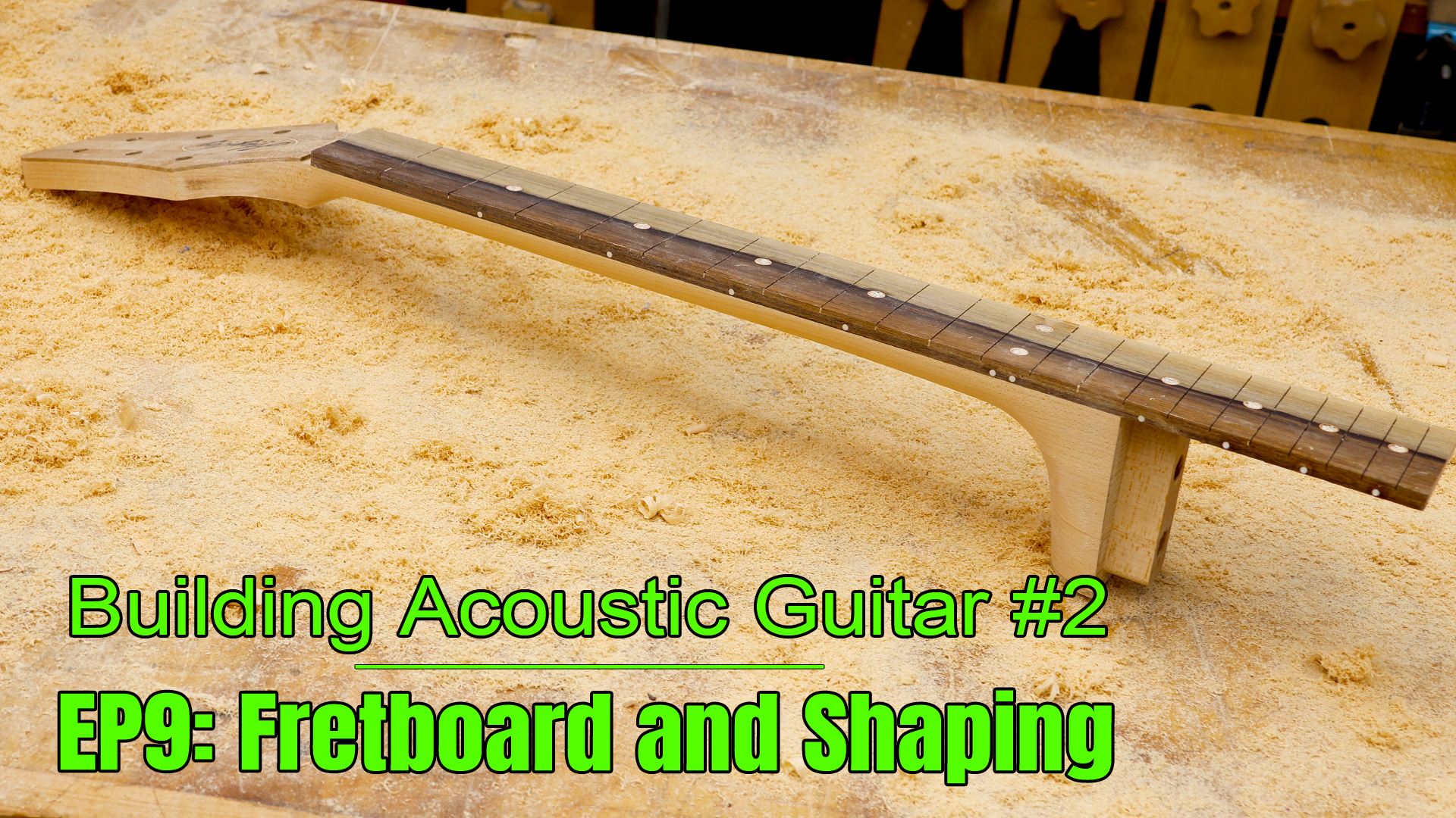 Shaping the hard maple acoustic guitar neck by Home Built Workshop