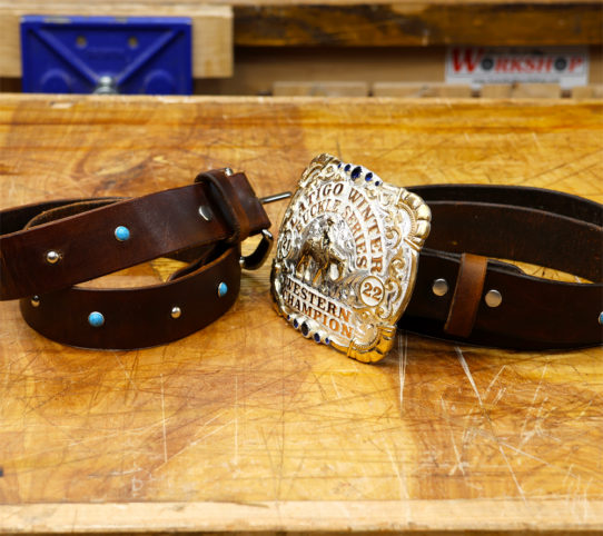 Making some Handmade Leather Belts by Home Built Workshop